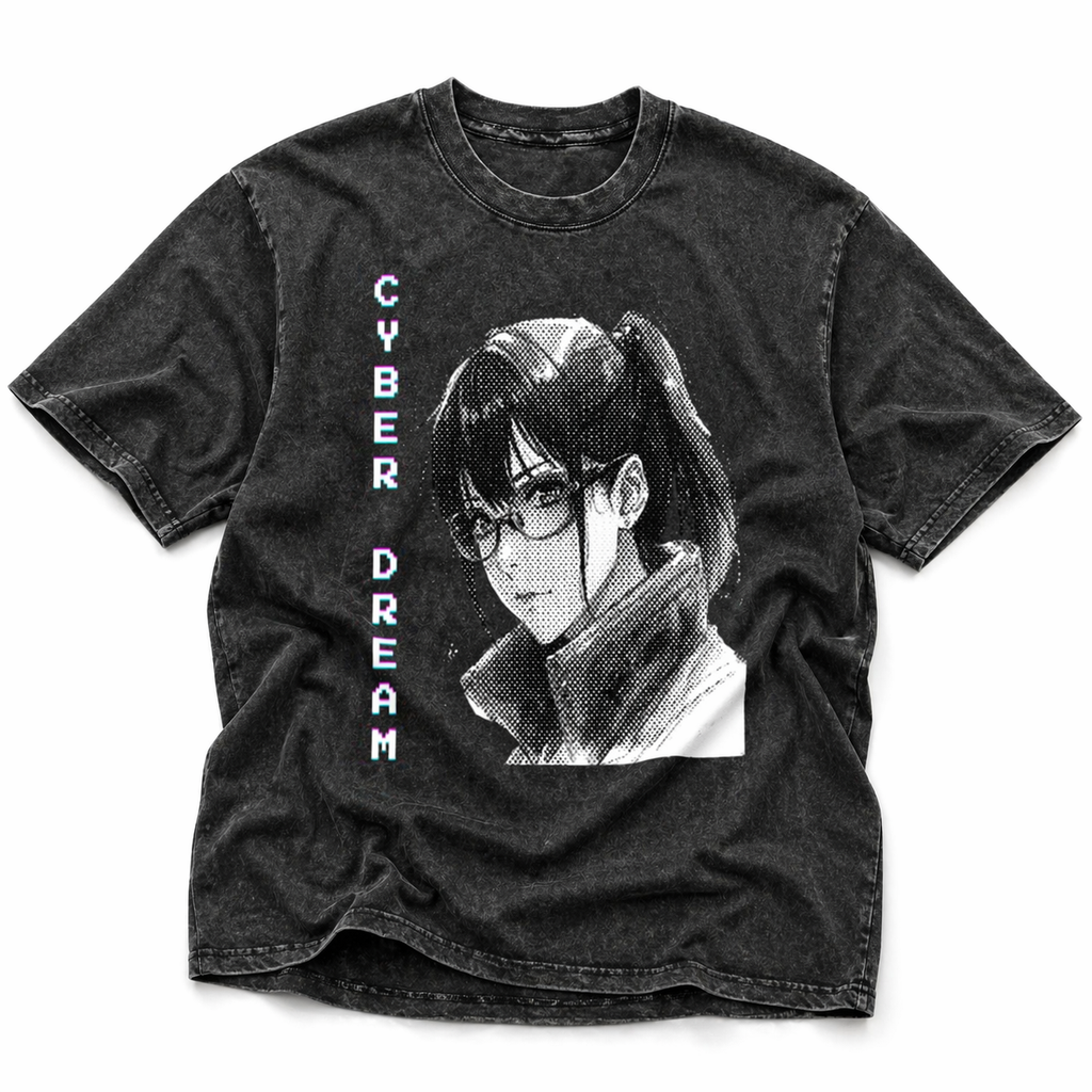 Cyberpunkowy T-shirt Anime Cyber Retro | Cyber Dream