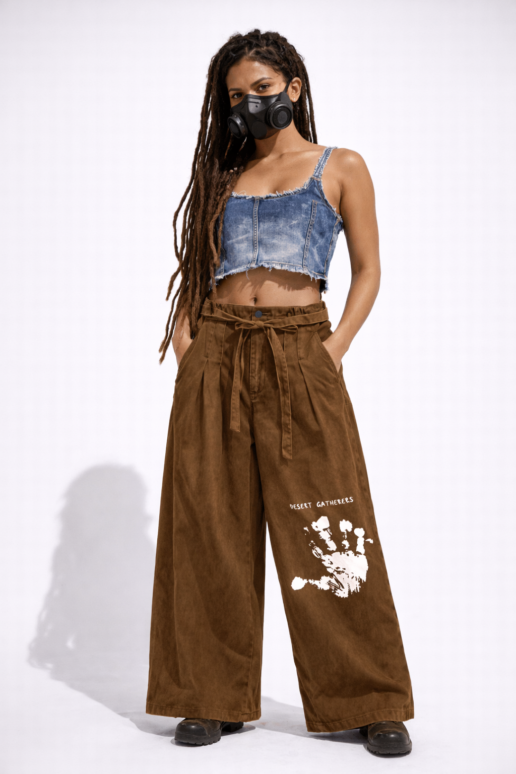 Spodnie Post-apokaliptyczne Nomadzkie Desert Gatherers