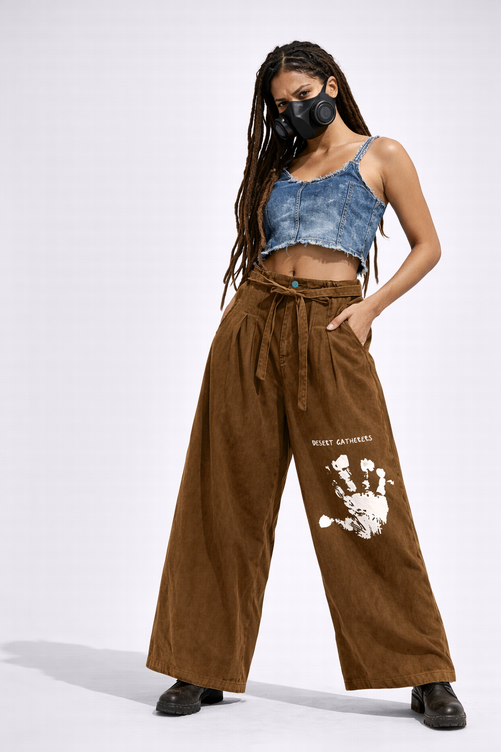 Spodnie Post-apokaliptyczne Nomadzkie Desert Gatherers