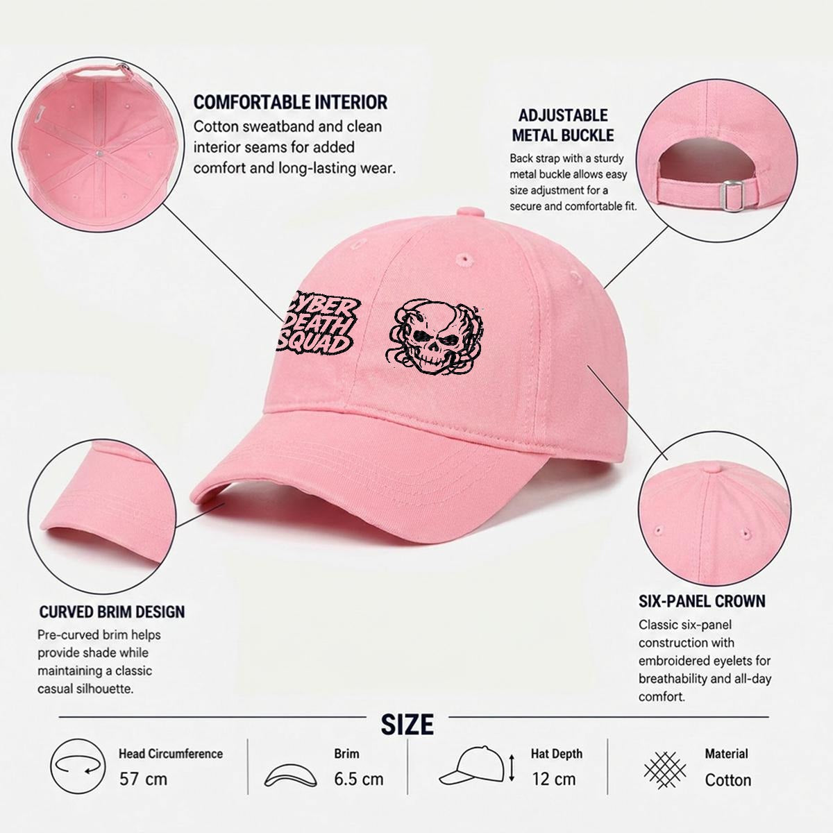 Embroidered Cyberpunk Cap | CYBER DEATH SQUAD