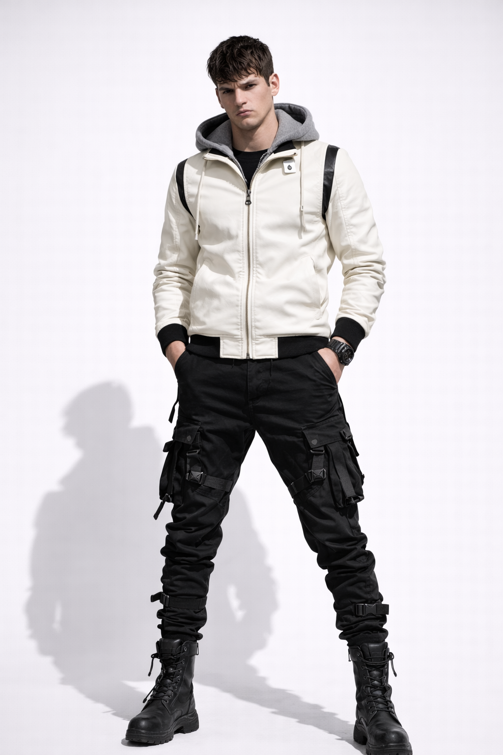 Nomadzka Kurtka Scorpion Clan Armor Post-Apocalypse White