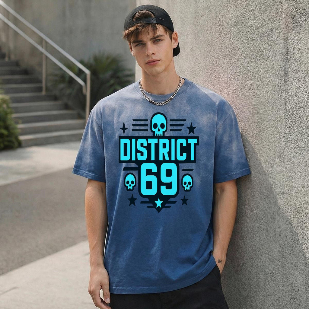 Męski Cyberpunkowy T-shirt DISTRICT 69 Street