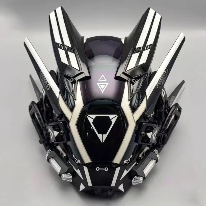 Korporacyjna Bojowa Maska Cyberpunkowa Model AV-8 Neon Assasin Black