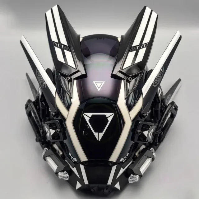 Korporacyjna Bojowa Maska Cyberpunkowa Ultra Bodyguard Model AV-7 White