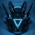 Korporacyjna Bojowa Maska Cyberpunkowa Model AV-8 Neon Assasin Azure