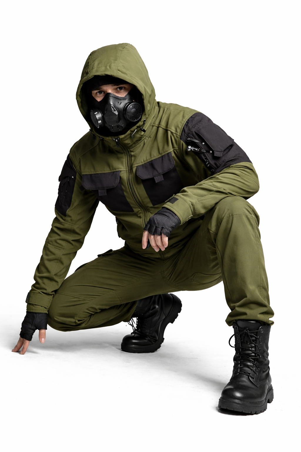 Techwearowy Zestaw Taktyczny Tactical Uniform 009 Dark Green Combat Suit