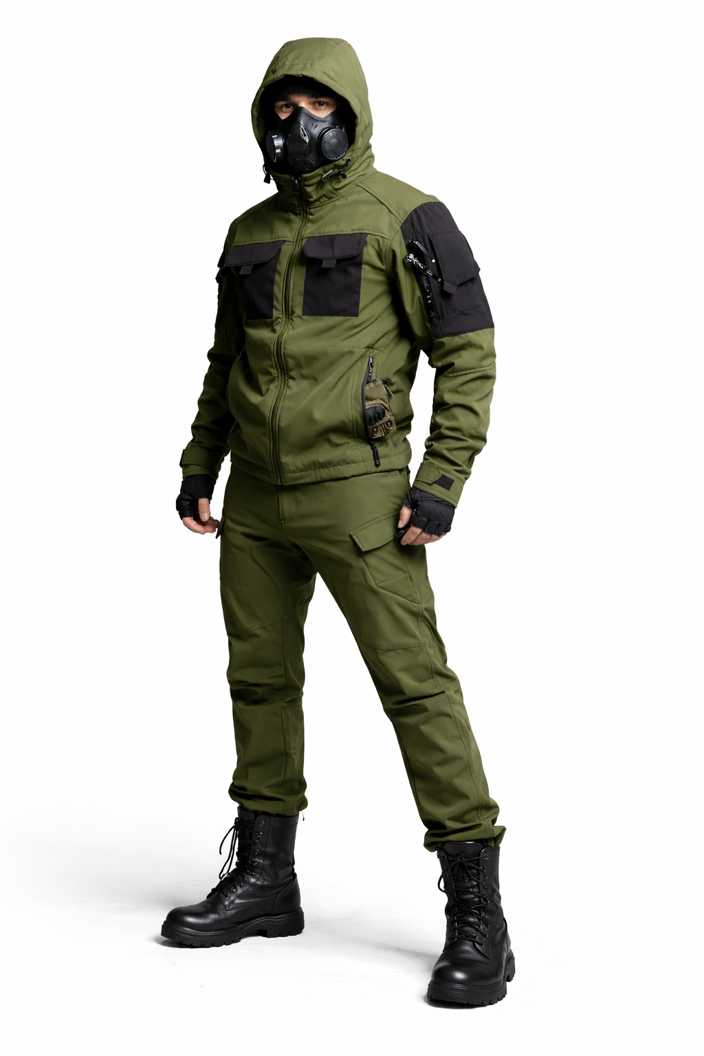 Techwearowy Zestaw Taktyczny Tactical Uniform 009 Dark Green Combat Suit