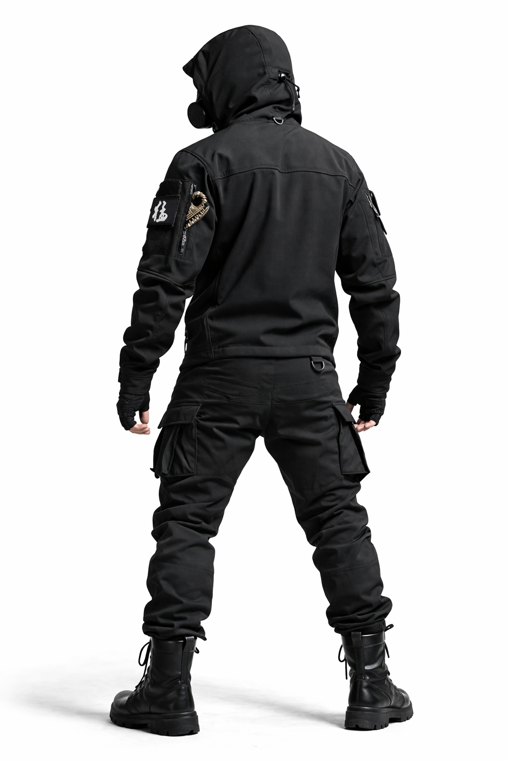 Techwearowy Komplet Taktyczny Tactical Uniform 009 Black Suit