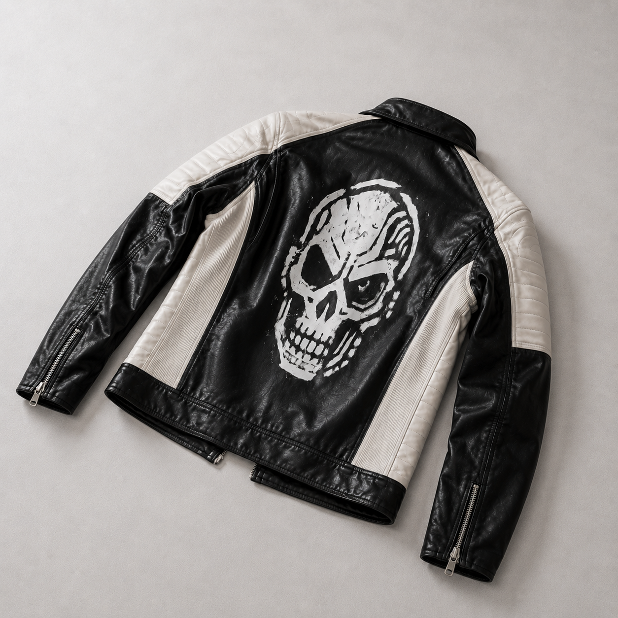 Męska Kurtka Cyberpunk Motocyklowa | Cyber Death Squadron | PU