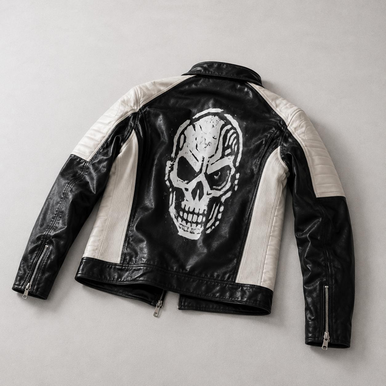 Męska Kurtka Cyberpunk Motocyklowa | Cyber Death Squadron | PU