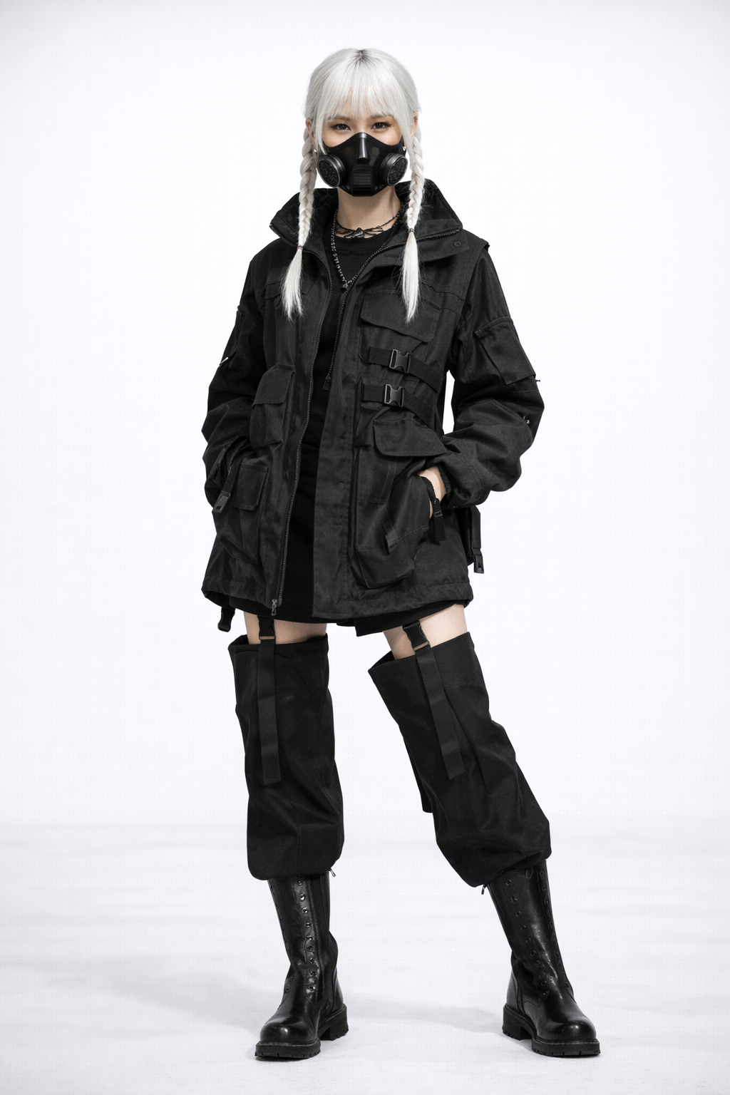 Cyberpunkowe Damskie Spodnie Sexy Panel Pants