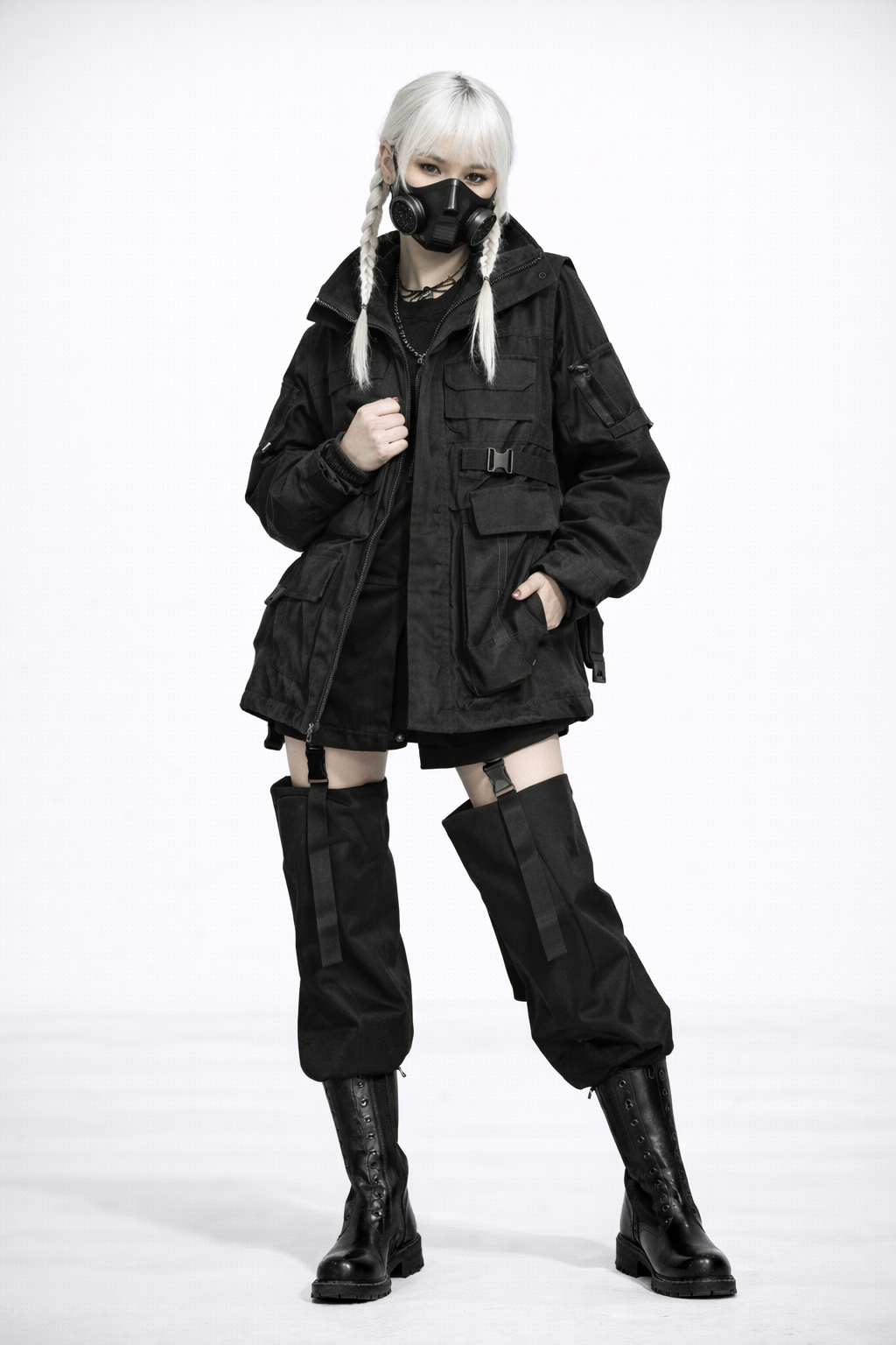 Cyberpunkowe Damskie Spodnie Sexy Panel Pants