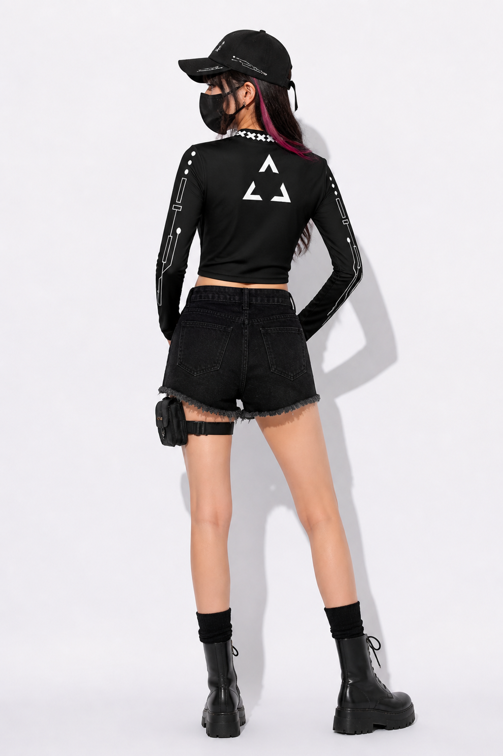 Techwearowy Crop Top Damski | Cyber Tactical Crop Top