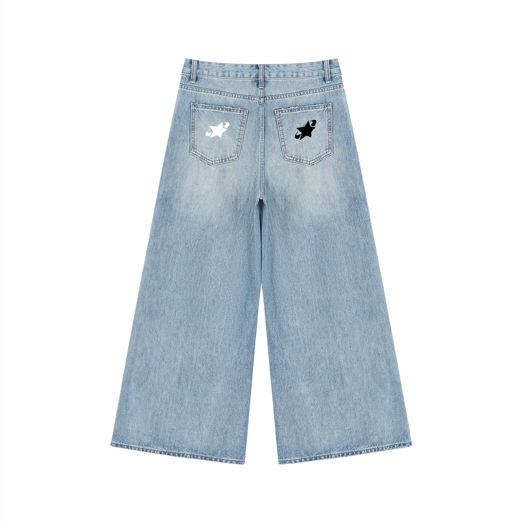 Damskie Jeansy Wide Leg | Y2K Cyber Kitch| FUTURE TRASH