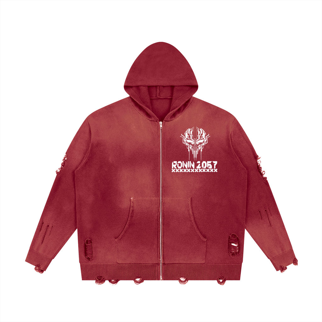 Cyberpunkowa Dystopijna Bluza Hoodie Unisex| Ronin 2067 | Cotton 760 gsm