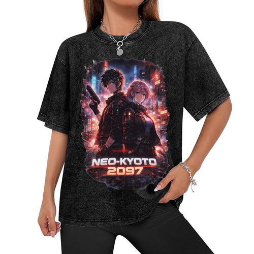Cyberpunk T-Shirt Neo Kyoto Anime | Neo Kyoto 2097 100% Cotton