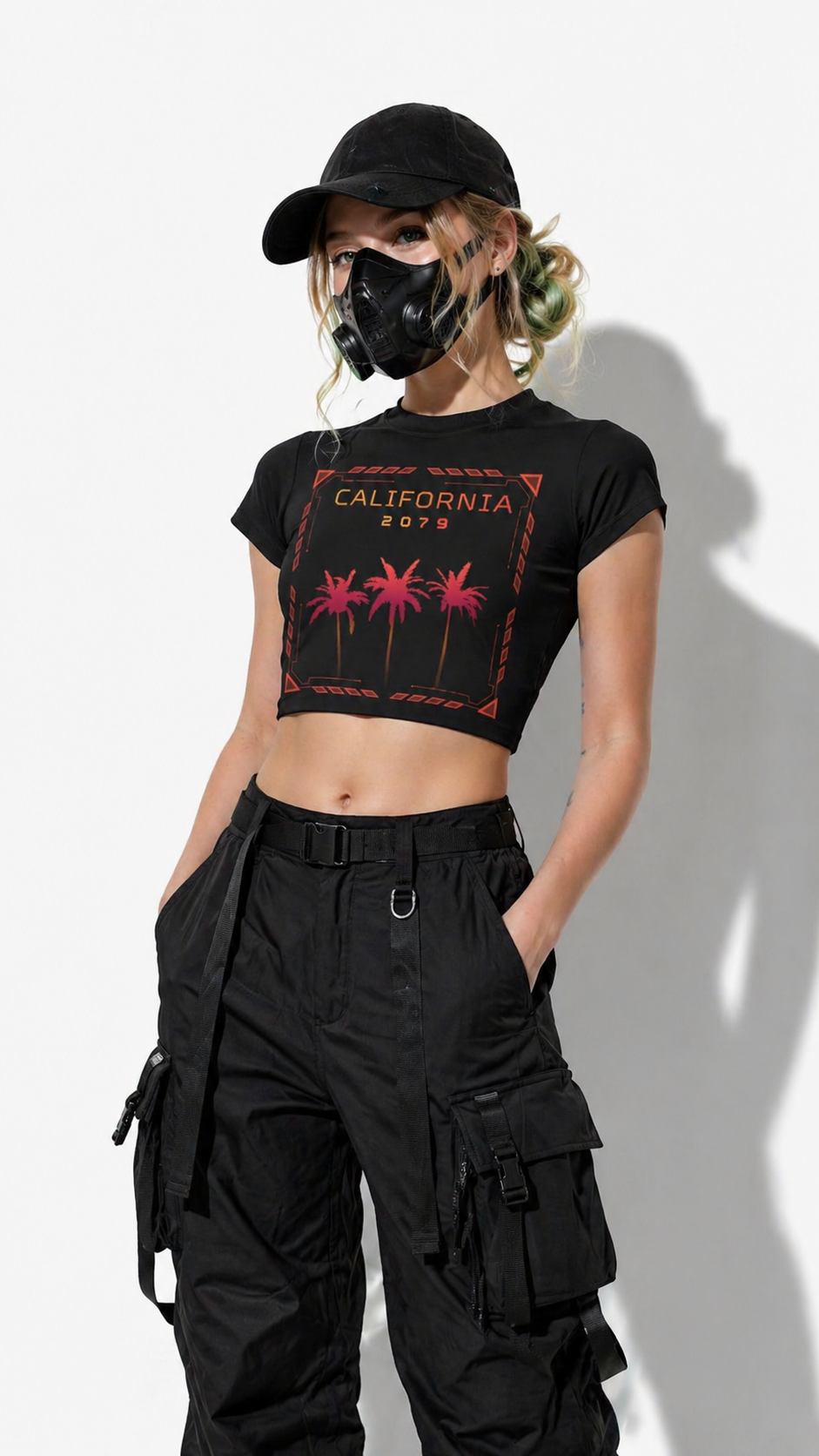Cyberpunkowy Crop Top California 2079