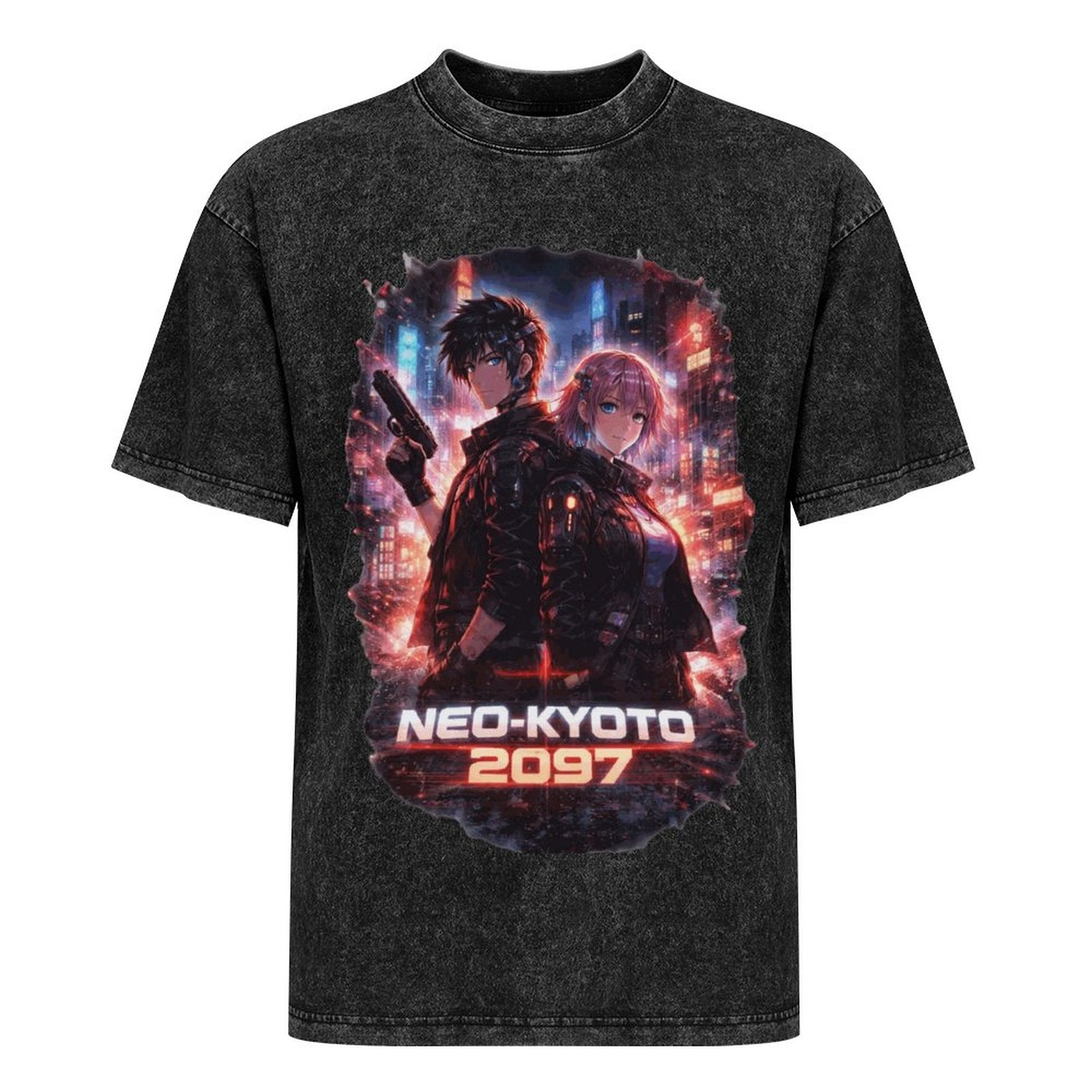 Cyberpunkowa Koszulka Neo Kyoto Anime | Neo Kyoto 2097 100% Cotton