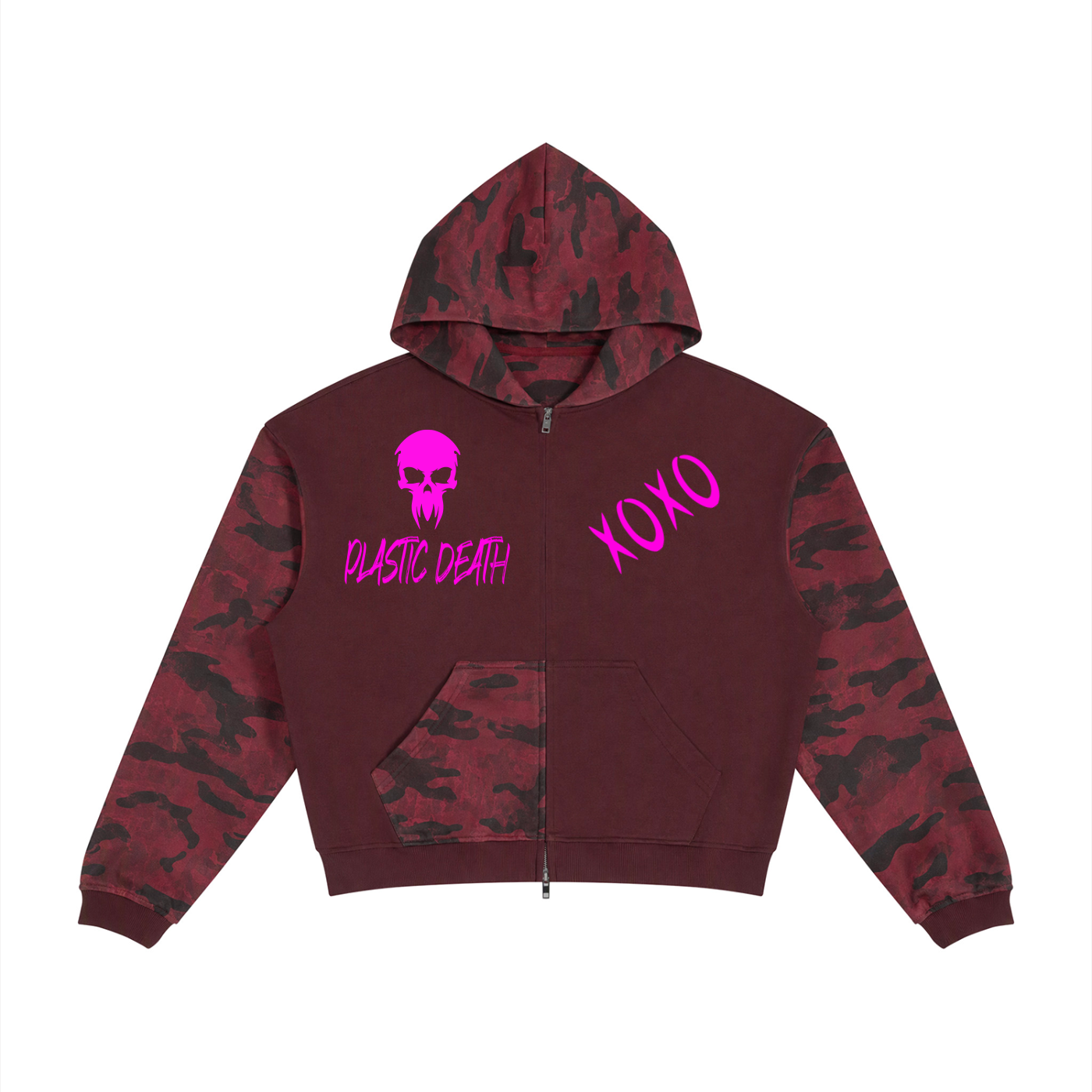 Cyberpunkowa Kurtka Hoodie Camo | CYBER LOVE x PLASTIC DEATH | 350gsm