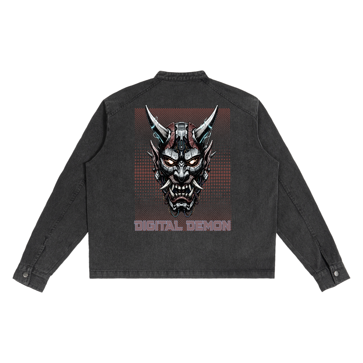 Cyberpunk,Cyberpunk Denim Jacket,Cyberpunk Oni Demon,Japanese Cyberpunk,Cyberpunk Jacket,Dark Future,Futurewear