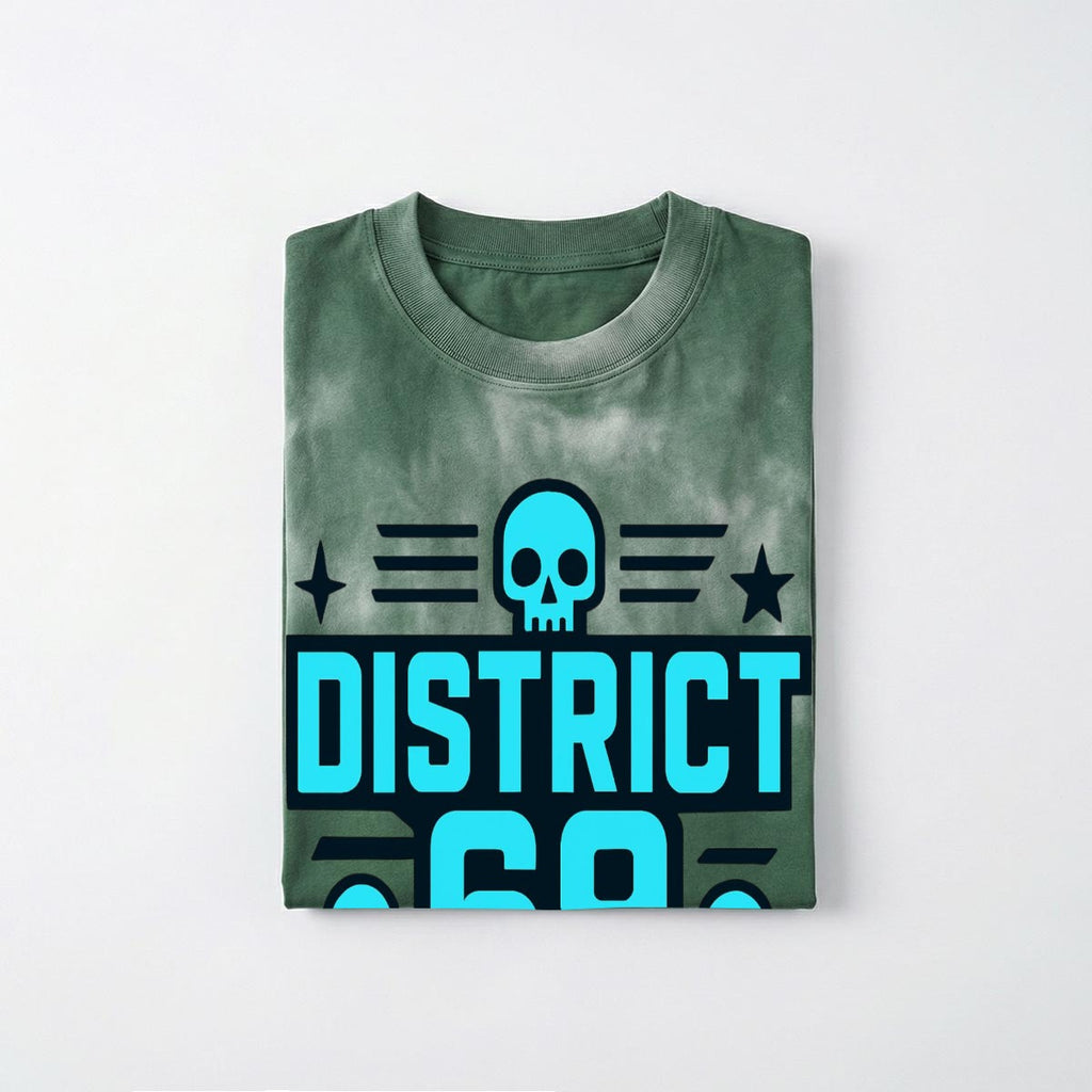 Męski Cyberpunkowy T-shirt DISTRICT 69 Street