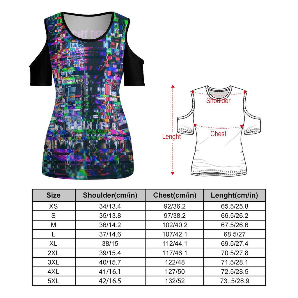 Cyberpunkowa Damska Bluzka | Glicht Dream