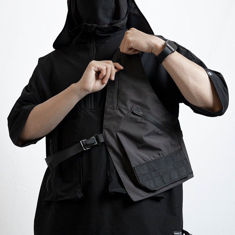 Męska Techwearowa Kamizelka Taktyczna Tyopu Half Bofy | Graphite Zero