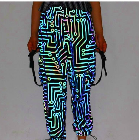 Cyberpunkowa Świecąca Kurtka Hoodie Rebel LED Pants