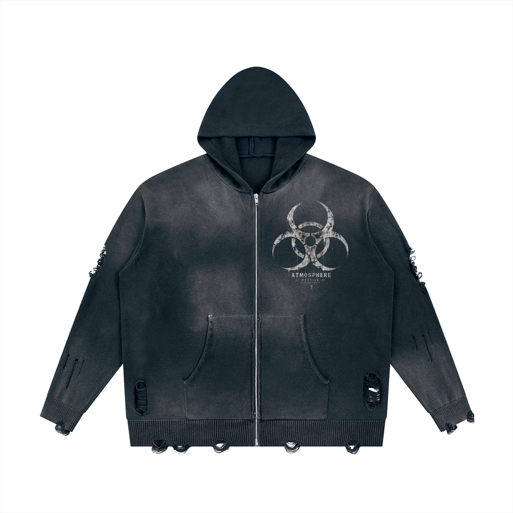 Bluza Postapokaliptyczna Hoodie Unisex | NOTHING HUMAN REMAINS | Cotton 760gsm