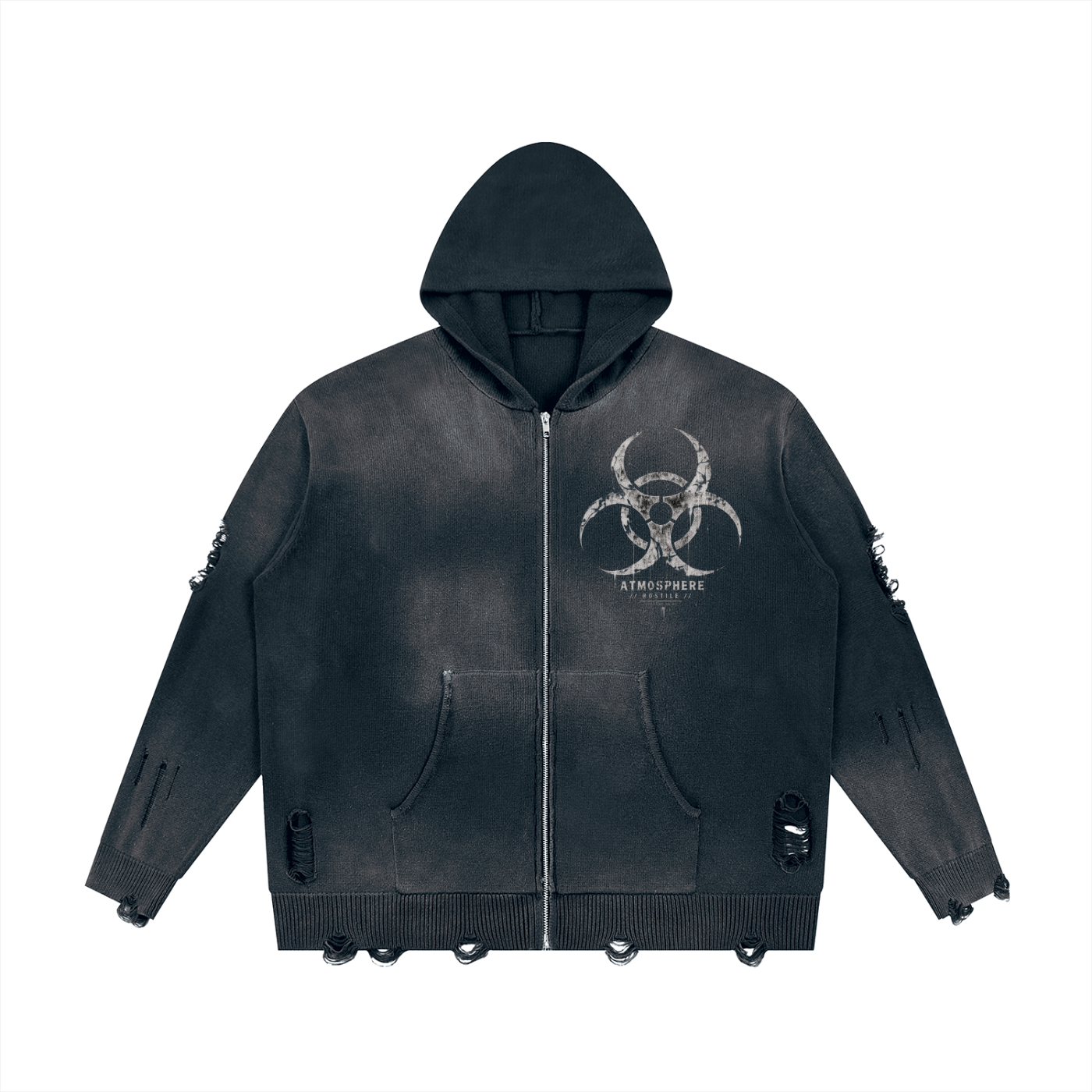 Bluza Postapokaliptyczna Hoodie Unisex | NOTHING HUMAN REMAINS | Cotton 760gsm