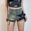 Cyberpunk Y2K Denim Shorts Fall CYBER Star