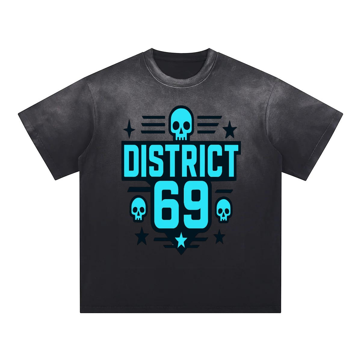 Męski Cyberpunkowy T-shirt DISTRICT 69 Street