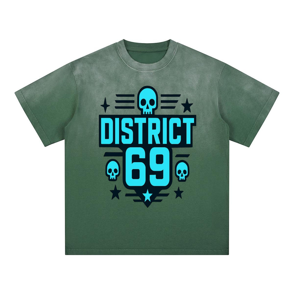 Męski Cyberpunkowy T-shirt DISTRICT 69 Street